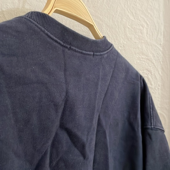 MARDI MERCREDI Women's Flower Mardi Sweatshirt Size OS In Navy/Violet - Picture 8 of 9